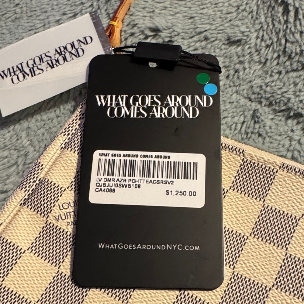 LOUIS VUITTON Damier Azur Pochette Accessories NM - Picture 2 of 8